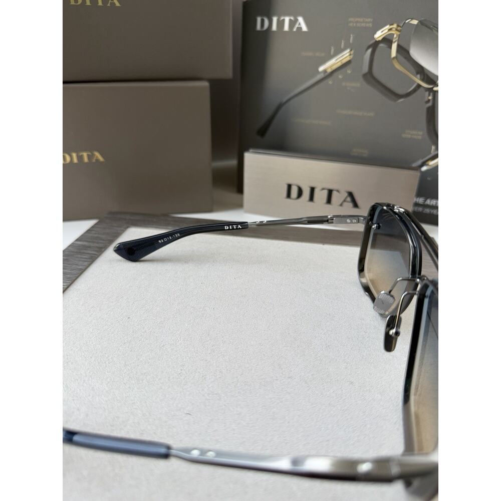 DITA MACH SIX 121-08 Antique Silver Titanium Blue Gradient Sunglasses AUTHENTIC - Picture 9 of 16